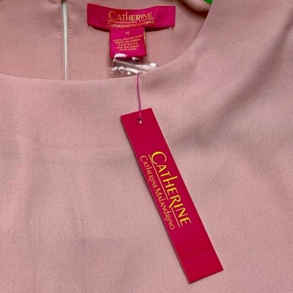 Catherine Malandrino Blouse Women's Small Mauve Pink 3/4 Flutter Sleeve Boho NWT - Picture 5 of 9